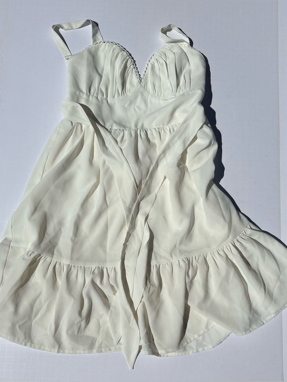 Ivory Spaghetti Strap Sundress